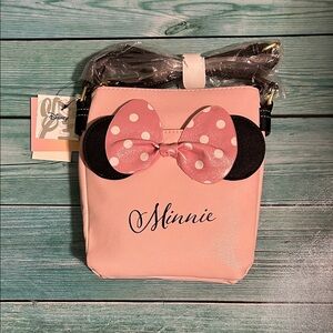 Disney Minnie Mouse Pink and Black Crossbody Bag NWT